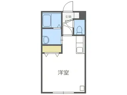 ラ・シルフィード76(ワンルーム/2階)の間取り写真