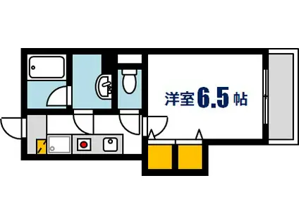 唐津ビル(1K/3階)の間取り写真