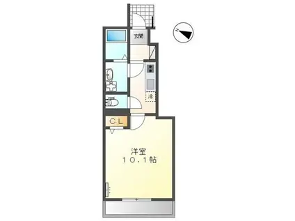 シリウスヴィア(1K/1階)の間取り写真