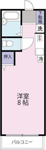 グリッサンド壱番館(1K/3階)の間取り写真
