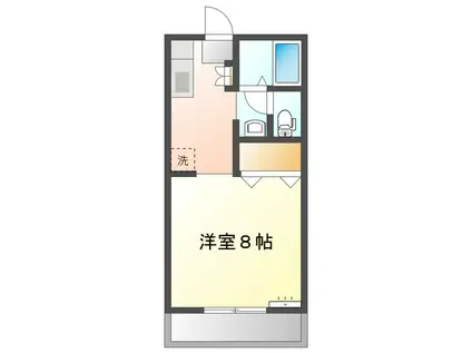 フェヴァリーあゆみ(1K/2階)の間取り写真