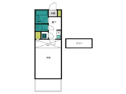 レーブ95(1K/3階)の間取り写真
