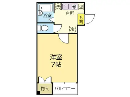 サンクレール(1K/2階)の間取り写真