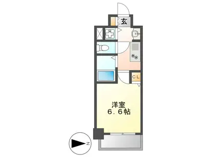 プレサンスSAKAE白川公園(1K/8階)の間取り写真