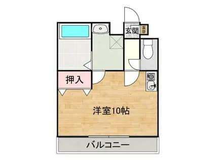 ジュネルM&Y(ワンルーム/3階)の間取り写真