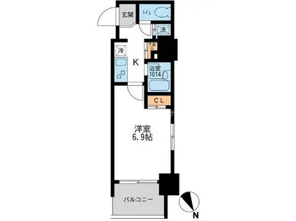 アーデン板橋(1K/10階)の間取り写真