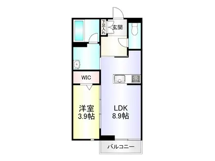 YOURMAISON萩崎(1LDK/2階)の間取り写真