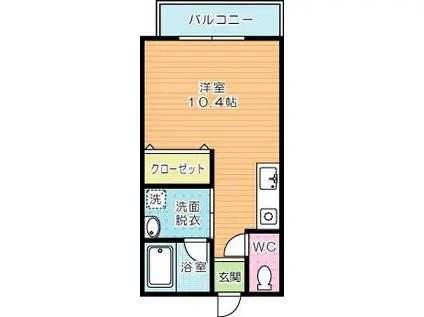 TENOU BLD(ワンルーム/3階)の間取り写真