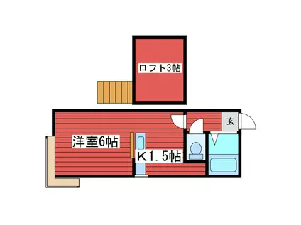 クレドール月寒(ワンルーム/2階)の間取り写真