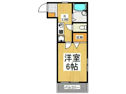 クオールゾナ(1K/1階)の間取り写真