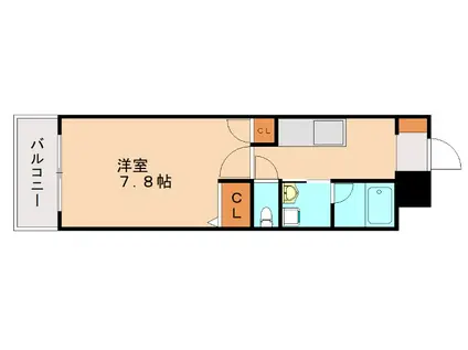 グランドツイン黒崎(1K/5階)の間取り写真