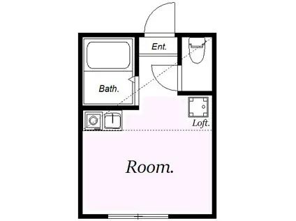 ユナイト野川ラヴィアンローゼ(ワンルーム/1階)の間取り写真