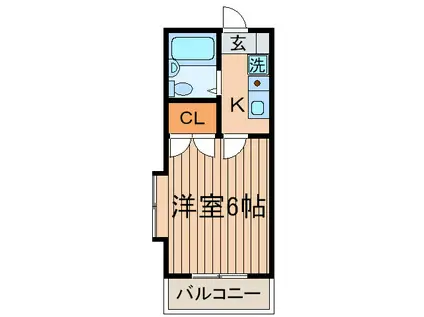 榎本マンション(1K/3階)の間取り写真