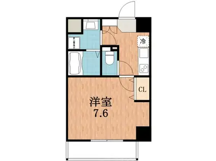 セントラルコート(1K/3階)の間取り写真