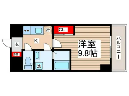 APOLLO(1K/12階)の間取り写真