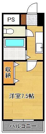 メゾン浅川台(1K/5階)の間取り写真