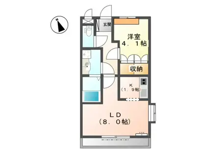 ＪＲ紀勢本線 海南駅 バス乗車時間：22分 最寄りバス停で下車 徒歩5分 2階建 築17年(1LDK/2階)の間取り写真