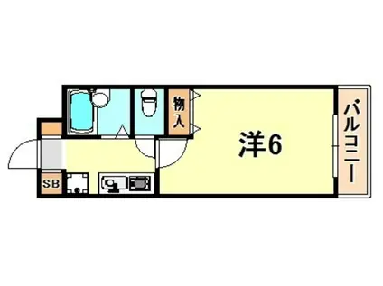AURORA COURT兵庫駅前(1K/4階)の間取り写真
