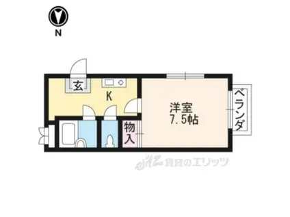 みそのハイツ(1K/3階)の間取り写真