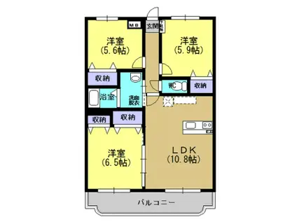 ARC HILLS A(3LDK/2階)の間取り写真