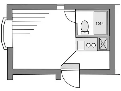 プチエタン(ワンルーム/1階)の間取り写真