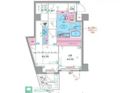 GENOVIA東向島IV(1SLDK/3階)の間取り写真