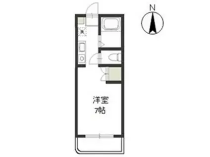 プリメゾン岡山津倉(1K/3階)の間取り写真