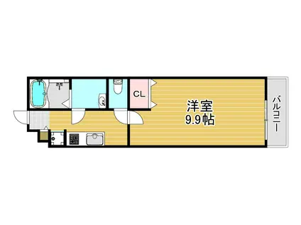 リブリ・COZY CHIDORI(1K/2階)の間取り写真