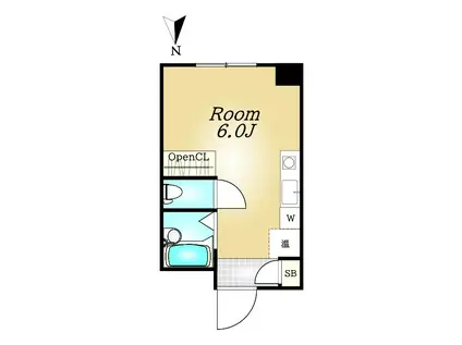 レガリア井荻(ワンルーム/1階)の間取り写真