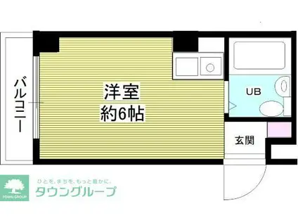 プラスム朝霞台(ワンルーム/2階)の間取り写真