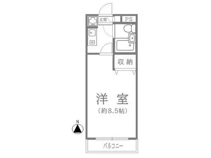 カオパレス20(1K/2階)の間取り写真