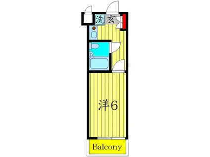 メゾンエクレーレ江古田(1K/1階)の間取り写真