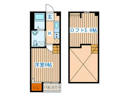 RESIDENCE・ANJEWEL(1K/1階)の間取り写真