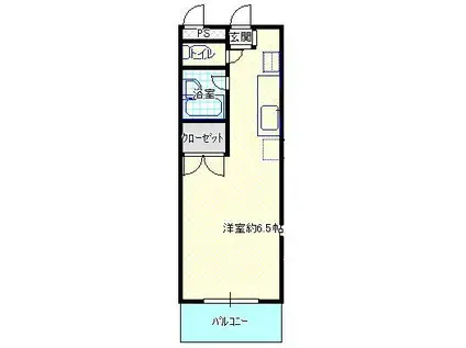 レジデンス北見(ワンルーム/3階)の間取り写真