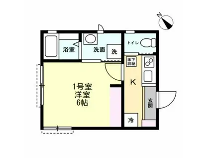 リュクス二俣川(1K/2階)の間取り写真