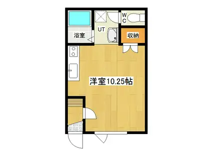 サンクレストハイツA(ワンルーム/2階)の間取り写真