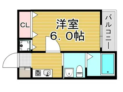 CASAMENTOPARI(1K/2階)の間取り写真