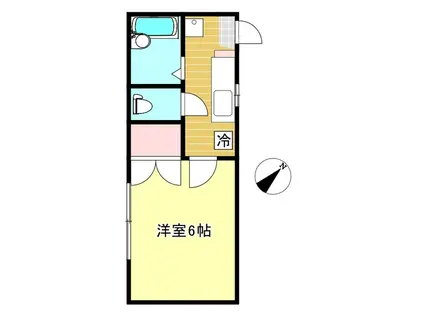 マ・シャンブル(1K/1階)の間取り写真