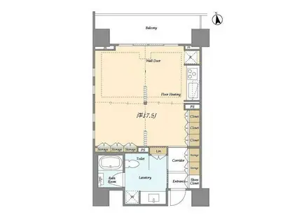 Mトリアノン(ワンルーム/7階)の間取り写真