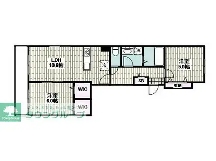 港南台2丁目メゾン(2LDK/2階)の間取り写真