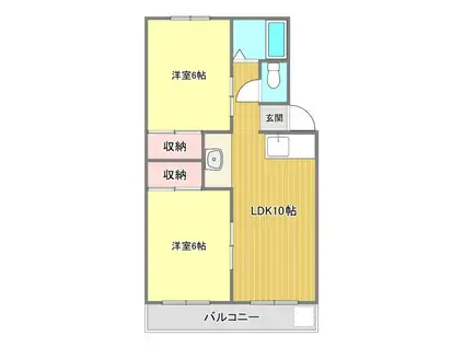 立石マンション(1LDK/3階)の間取り写真
