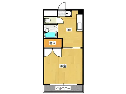 リーフコート宇多津(1DK/1階)の間取り写真