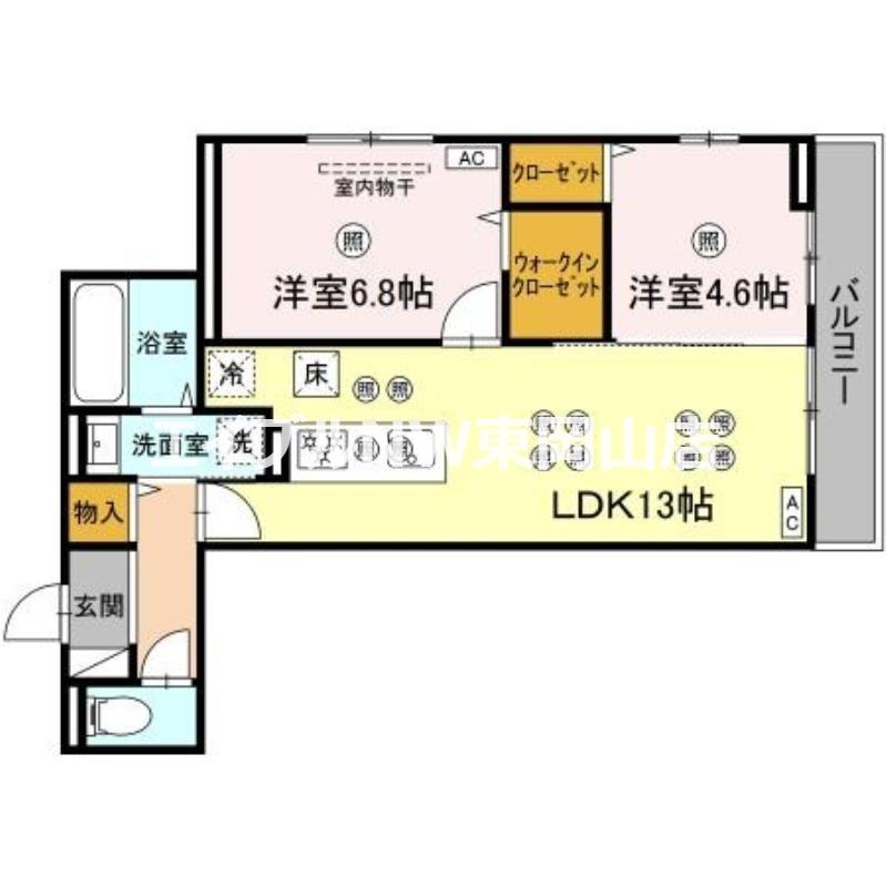 フェリックス(2LDK/1階)の間取り写真