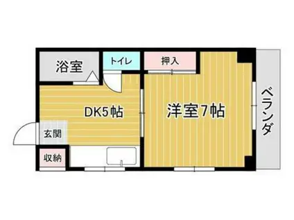 メゾン西村(1DK/3階)の間取り写真