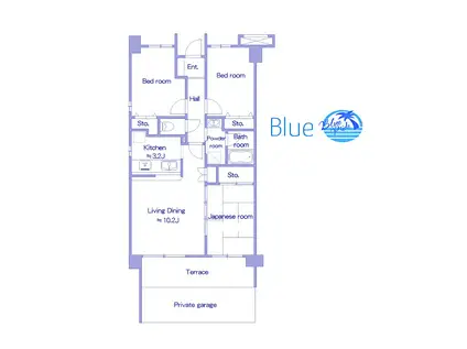 SALL DE VERDURE(3LDK/1階)の間取り写真