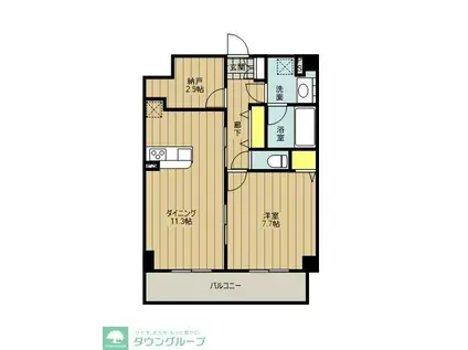BASE SIDE ROUTE16(1LDK/6階)の間取り写真