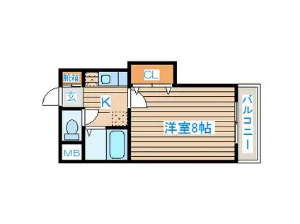 コーポ麿(1K/1階)の間取り写真