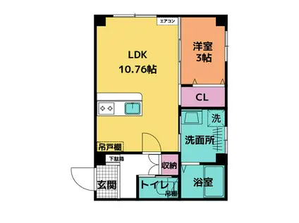ドリームハウス小杉(1LDK/2階)の間取り写真