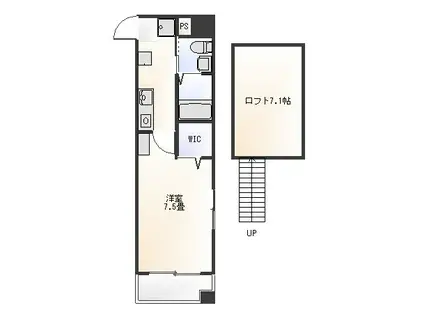 アコール千曲(1K/10階)の間取り写真