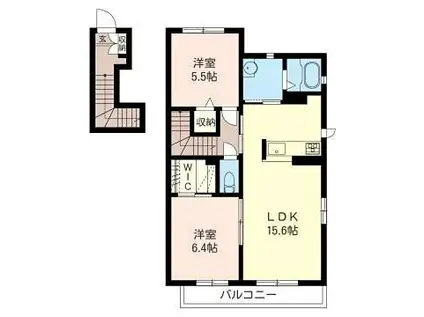 ロイヤルガーデンVIII(2LDK/2階)の間取り写真